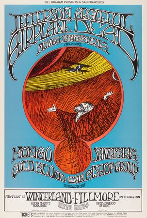 Lot #7307 Jefferson Airplane (11) Bill Graham Concert Posters, with Grateful Dead, Big Brother & The Holding Company, and John Lee Hooker - Image 3