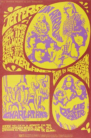 Lot #7307 Jefferson Airplane (11) Bill Graham Concert Posters, with Grateful Dead, Big Brother & The Holding Company, and John Lee Hooker - Image 6