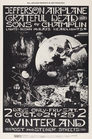 Lot #7307 Jefferson Airplane (11) Bill Graham Concert Posters, with Grateful Dead, Big Brother & The Holding Company, and John Lee Hooker - Image 7