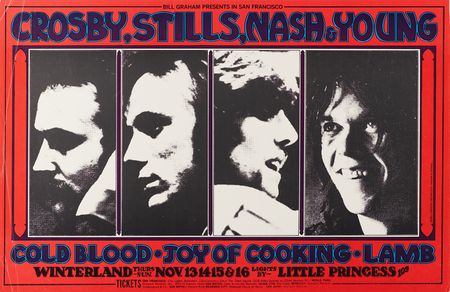 Lot #7293 Fillmore Auditorium/Winterland: (9) Bill Graham Concert Posters, with Pink Floyd, CSNY, The Band, Van Morrison, and Chicago - Image 9