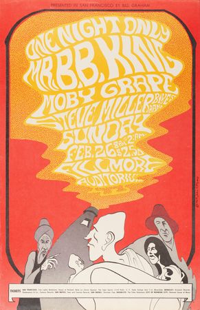 Lot #7292 Fillmore Auditorium: (11) Bill Graham Concert Posters, with Grateful Dead, Jefferson Airplane, Chuck Berry, Muddy Waters, and B. B. King - Image 6