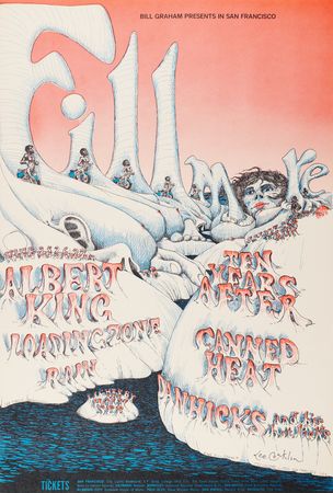 Lot #7302 Fillmore: (6) Bill Graham Concert Posters Signed by Artist Lee Conklin, with Fleetwood Mac, Jeff Beck, Chuck Berry, and Albert King - Image 3