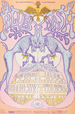 Lot #7306 Fillmore: (6) Bill Graham Concert Posters Signed by Artist Lee Conklin, with Buddy Guy, Iron Butterfly, Santana, and Traffic - Image 3