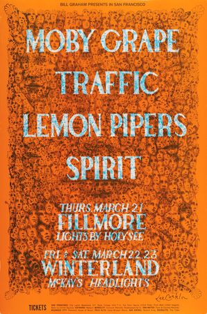 Lot #7306 Fillmore: (6) Bill Graham Concert Posters Signed by Artist Lee Conklin, with Buddy Guy, Iron Butterfly, Santana, and Traffic - Image 4