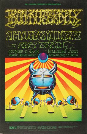 Lot #7297 Fillmore West: (10) Bill Graham Concert Posters, with The Byrds, Iron Butterfly, Miles Davis, CCR, Tina Turner, and Jethro Tull - Image 5