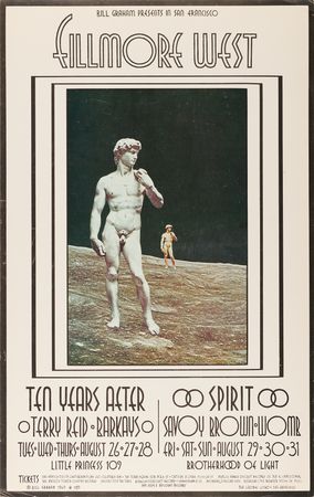 Lot #7298 Fillmore West: (10) Bill Graham Concert Posters, with Creedence Clearwater Revival, Santana, Chicago, and Lightning Hopkins - Image 2
