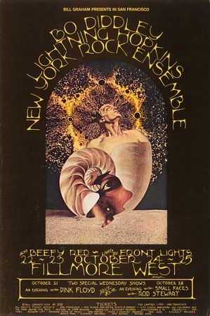 Lot #7298 Fillmore West: (10) Bill Graham Concert Posters, with Creedence Clearwater Revival, Santana, Chicago, and Lightning Hopkins - Image 5