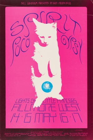 Lot #7298 Fillmore West: (10) Bill Graham Concert Posters, with Creedence Clearwater Revival, Santana, Chicago, and Lightning Hopkins - Image 6