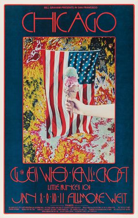 Lot #7298 Fillmore West: (10) Bill Graham Concert Posters, with Creedence Clearwater Revival, Santana, Chicago, and Lightning Hopkins - Image 9