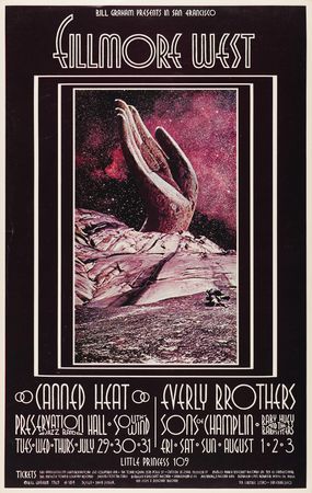 Lot #7299 Fillmore West: (10) Bill Graham Concert Posters, with Santana, Jeff Beck, Chuck Berry, and Humble Pie - Image 4