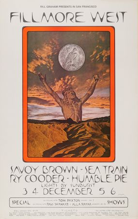Lot #7299 Fillmore West: (10) Bill Graham Concert Posters, with Santana, Jeff Beck, Chuck Berry, and Humble Pie - Image 5