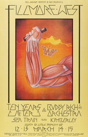Lot #7299 Fillmore West: (10) Bill Graham Concert Posters, with Santana, Jeff Beck, Chuck Berry, and Humble Pie - Image 6