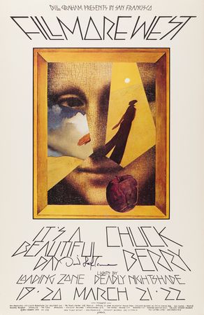 Lot #7299 Fillmore West: (10) Bill Graham Concert Posters, with Santana, Jeff Beck, Chuck Berry, and Humble Pie - Image 8
