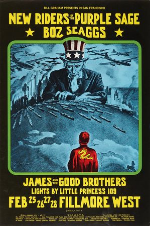 Lot #7300 Fillmore West: (10) Bill Graham Concert Posters with Big Brother & The Holding Company, Moody Blues, Jeff Beck, and Chicago - Image 5