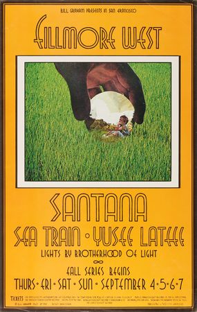 Lot #7301 Fillmore West: (8) Bill Graham Concert Posters, with Chuck Berry, Santana, Steve Miller, and Johnny Winter - Image 3