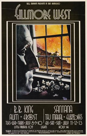 Lot #7301 Fillmore West: (8) Bill Graham Concert Posters, with Chuck Berry, Santana, Steve Miller, and Johnny Winter - Image 5