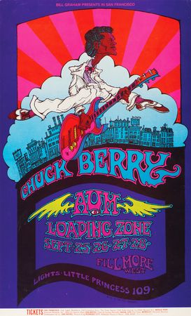 Lot #7301 Fillmore West: (8) Bill Graham Concert Posters, with Chuck Berry, Santana, Steve Miller, and Johnny Winter - Image 8