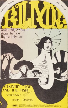 Lot #7289 Country Joe and the Fish: (8) Bill Graham Concert Posters Signed by Barry 'The Fish' Melton - Image 4