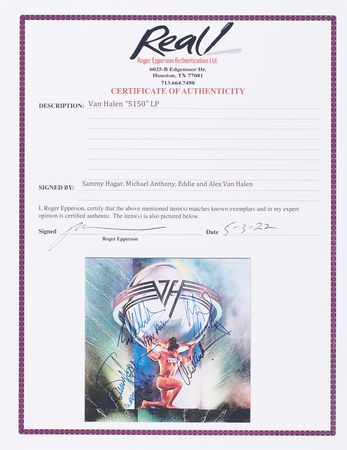 Lot #7441 Van Halen Signed Album - 5150 - Image 2