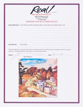 Lot #7362 Tom Petty Signed Album - Into the Great Wide Open - Image 2