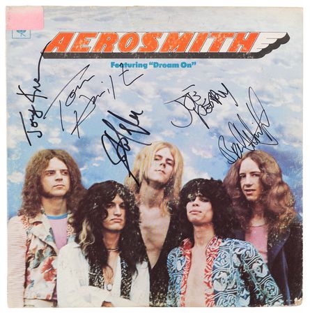 Lot #7326 Aerosmith Signed Album - Self-Titled
