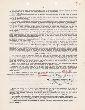 Lot #7256 Sam Cooke Document Signed - William