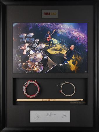 Lot #7321 Rush Concert-Used Memorabilia Display: