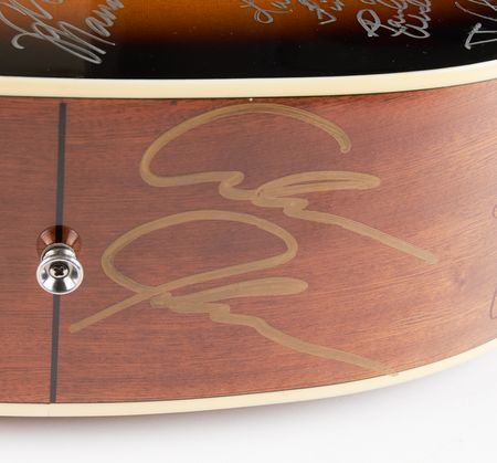 Lot #7408 Guitar of Hope Signed by (50) Celebrities, including Taylor Swift, Britney Spears, and Barbra Streisand - Image 9