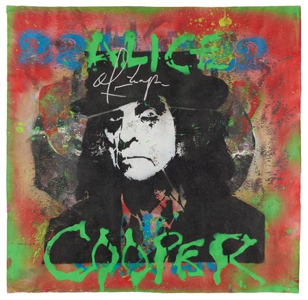 Lot #7337 Alice Cooper Signed Original Artwork by Jagga - Image 1