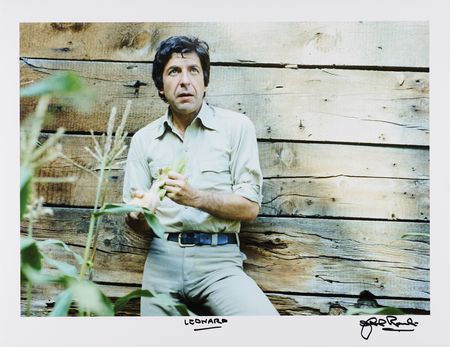 Lot #7335 Leonard Cohen Oversized Photograph by