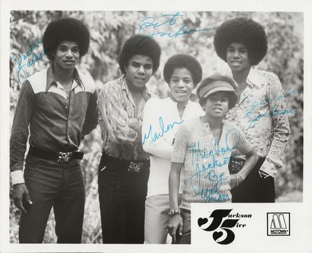 Lot #7449 Jackson 5 Signed Photograph