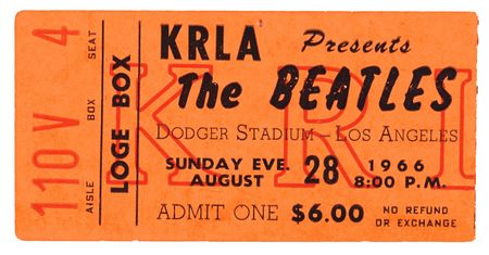 Lot #7056 Beatles 1966 Dodger Stadium Concert