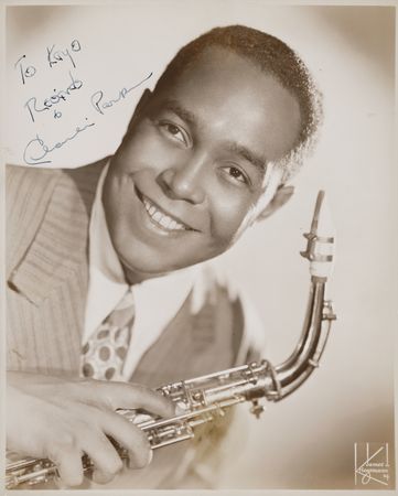 Lot #7248 Charlie Parker Signed Photograph