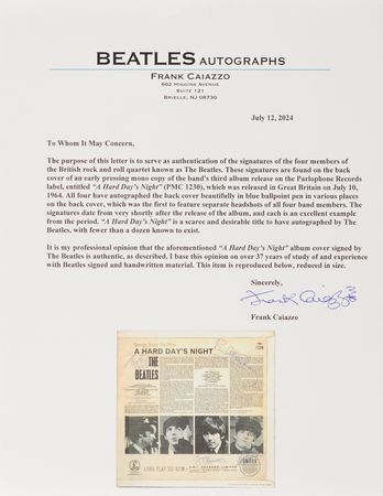 Lot #7001 Beatles Signed Album - A Hard Day's Night - 