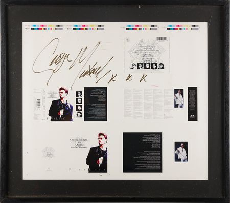 Lot #7424 George Michael Signed Oversized CD Cover