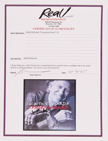 Lot #7128 Keith Richards Signed Album - Crosseyed Heart - Image 2