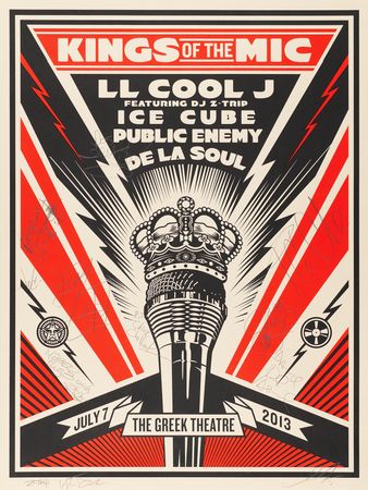 Lot #7478 Kings of the Mic Signed Screenprint by