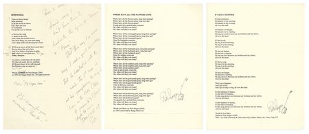 Lot #7259 Pete Seeger (3) Signed Items - Letter