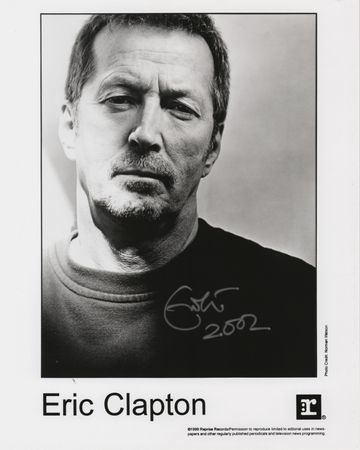 Lot #7334 Eric Clapton Signed Photograph