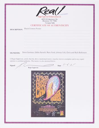 Lot #7470 The Black Crowes Signed 'The Lost Crowes' Poster (18˝ x 24˝) - Image 2