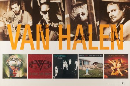Lot #7442 Van Halen Signed Promotional Poster