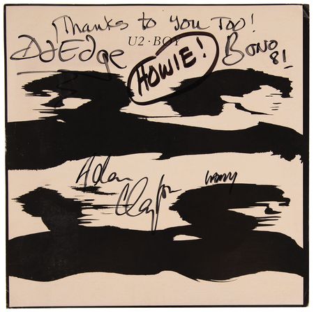 Lot #7437 U2 Signed 'Boy' Album Flat - Obtained at San Jose State University (March 18, 1981) - Image 1