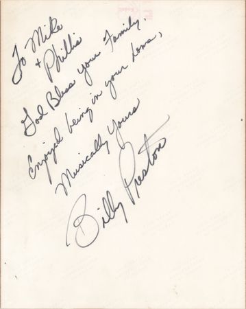 Lot #7366 Billy Preston Signed Photograph - Image 2