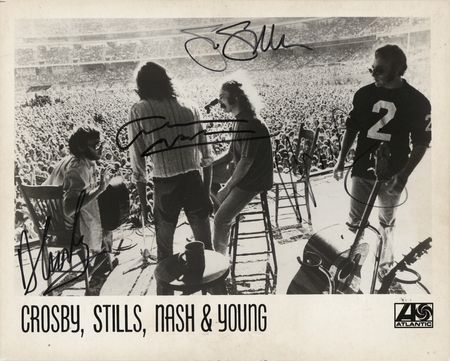 Lot #7341 Crosby, Stills, Nash, and Young Signed