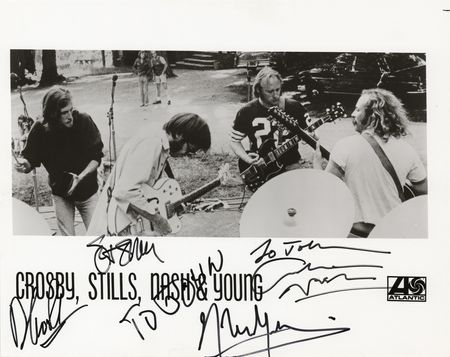 Lot #7342 Crosby, Stills, Nash, and Young Signed