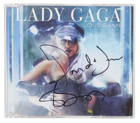 Lot #7479 Lady Gaga Signed CD - Lovegame