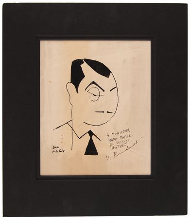 Lot #7249 Django Reinhardt Signed Sketch - Image 3