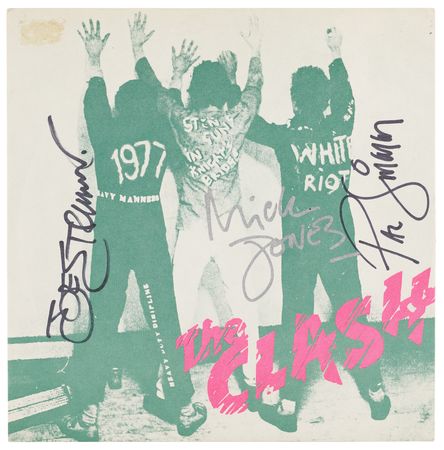 Lot #7392 The Clash Signed 45 RPM Single Record -