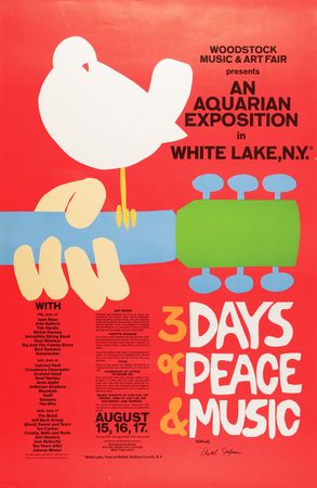 Lot #7282 Woodstock Music Festival Original Poster
