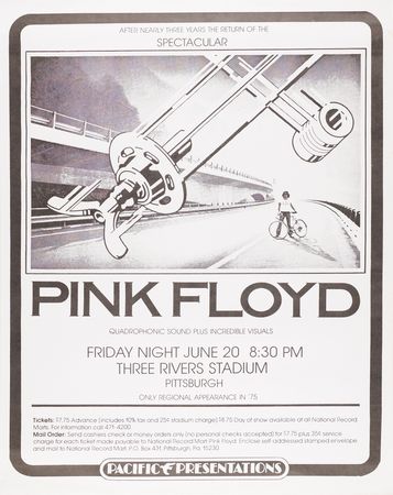 Lot #7240 Pink Floyd 1975 Pittsburgh Concert